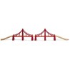 PONTE A DUE CAMPATE treni in legno BRIO trenino 33683 DOUBLE SUSPENSION BRIDGE