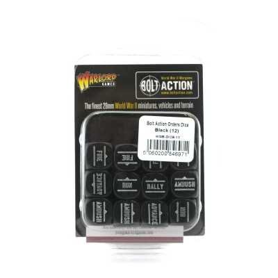 BOLT ACTION Order Dice Black set 12 dadi ordine NERO Warlord Games - 1