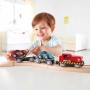 BISARCA TRASPORTO AUTO trenino TRENO ferrovia HAPE race car transporter E3735 età 3+ Hape - 5