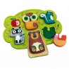 Puzzle in legno OSKI animali e albero in feltro 5 pz. DJECO età +12m DJ01039