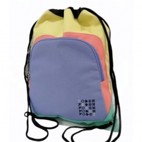 SACCA SPORT easy backpack FEDEZ X SEVEN zainetto MULTICOLOR a strozzo COULISSE