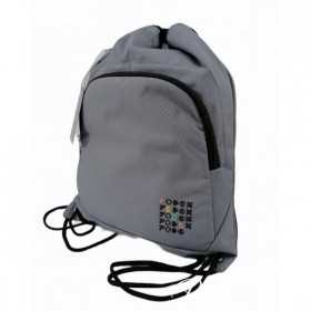 SACCA SPORT easy backpack FEDEZ X SEVEN zainetto GRIGIO a strozzo COULISSE