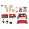 FERROVIA METROPOLITANA treni in legno BRIO trenino 33513 METRO RAILWAY SET