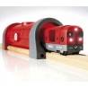 FERROVIA METROPOLITANA treni in legno BRIO trenino 33513 METRO RAILWAY SET