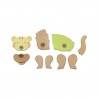 SET DI COSTRUZIONI TIGRE EQB gioco in legno massello a incastro età 3+ 9 pezzi