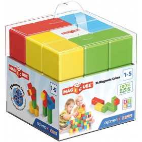 MAGICUBE FULL COLOR CRYSTAL 24 PEZZI costruzioni magnetiche Geomag da 1 a 5 anni Geomag - 1