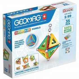 GEOMAG SUPERCOLOR PANELS 35 PEZZI costruzioni magnetiche da 5 a 99 anni Geomag - 1