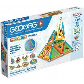 GEOMAG SUPERCOLOR PANELS 78 PEZZI costruzioni magnetiche da 5 a 99 anni Geomag - 1