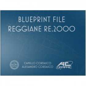 BLUEPRINT FILE cordasco REGGIANE RE.2000 ac graphic GLI ARCHIVI RITROVATI aerei INDUSTRIA locale ARTESTAMPA ARTE - 1