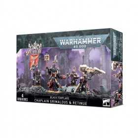 CAPPELLANO GRIMALDUS Chaplain e seguito Black Templars 4 miniature