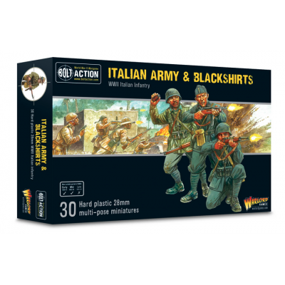 ITALIAN ARMY & BLACKSHIRTS regio esercito e camicie nere BOLT ACTION set di 30 miniatura in plastica WARLORD GAMES Warlord Games