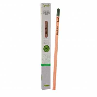 BASILICO matita SPROUT in legno CHE SI PIANTA da piantare CON CAPSULA per far crescere una piantina Creativamente - 1