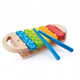 XILOFONO ARCOBALENO strumento musicale HAPE in legno E0606 età 12 mesi + Hape - 1