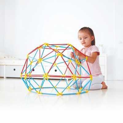 FLEXISTIX GEODESIC STRUCTURES construction kit HAPE costruzioni in bamboo E5564 età 4+ Hape - 2