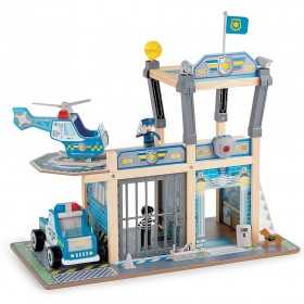 STAZIONE POLIZIA METROPOLITANA set di gioco HAPE in legno e plastica E3050 età 3+ Hape - 1