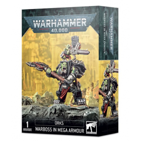 WARBOSS IN MEGA ARMOUR orks KAPOGUERRA IN MEGARMATURA orchi WARHAMMER 40K games workshop CITADEL età 12+