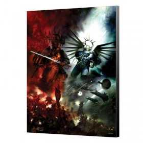 GUILLIMAN VS ABADDON pannello in legno STAMPA warhammer 40k DIMENSIONE 36.6 X 50 CM tableau SEMIC