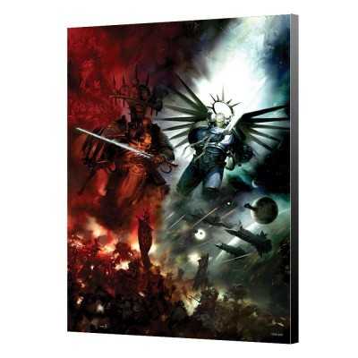 GUILLIMAN VS ABADDON pannello in legno STAMPA warhammer 40k DIMENSIONE 36.6 X 50 CM tableau SEMIC - 1