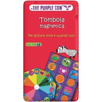 TOMBOLA gioco da viaggio PORTATILE in italiano MAGNETICO in latta THE PURPLE COW età 3+ The Purple Cow - 1