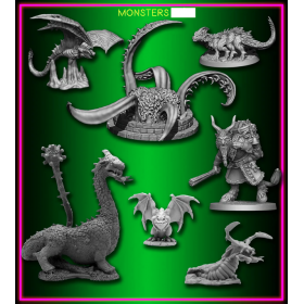 EXTRA MONSTERS expansion REAPER BONES V 5 set di 7 miniature in plastica KICKSTARTER in inglese Reaper Miniatures - 1