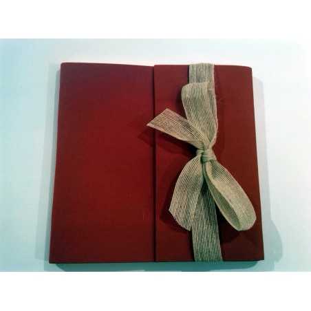 LIBRO DELLE FIRME ALBUM 20x20 LABORATHORIO hand made cucito a mano ITALIA rosso