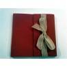 LIBRO DELLE FIRME ALBUM 20x20 LABORATHORIO hand made cucito a mano ITALIA rosso
