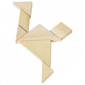 TANGRAM puzzle in legno ROMPICAPO set di 7 pezzi GOKI età 6+ - 1