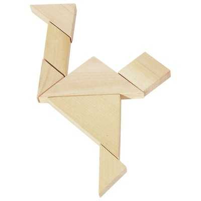 TANGRAM puzzle in legno ROMPICAPO set di 7 pezzi GOKI età 6+ - 1