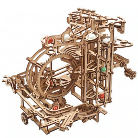 PISTA BIGLIE modellino in legno PARANCO A GRADINI marble run 2 UGEARS kit da 355 pezzi STEPPED HOIST età 14+ Ugears - 1