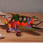 BIPLANO biplane UGEARS KIDS modellino in legno BUILD AND PAINT kit da 23 pezzi UGEARS età 5+ Ugears - 2