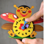 CLOCK orologio UGEARS KIDS modellino in legno BUILD AND PAINT kit da 23 pezzi UGEARS età 5+ Ugears - 2