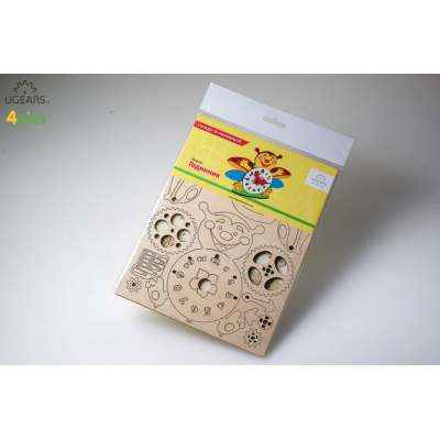 CLOCK orologio UGEARS KIDS modellino in legno BUILD AND PAINT kit da 23 pezzi UGEARS età 5+ Ugears - 1
