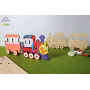 LOCOMOTIVA locomotive UGEARS KIDS modellino in legno BUILD AND PAINT kit da 15 pezzi TRENO età 5+ Ugears - 6