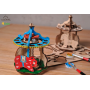 GIOSTRA merry go round UGEARS KIDS modellino in legno BUILD AND PAINT kit da 23 pezzi CAROSELLO età 5+ Ugears - 5