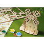 MULINO A VENTO mill UGEARS KIDS modellino in legno BUILD AND PAINT kit da 23 pezzi DA COLORARE età 5+ Ugears - 5