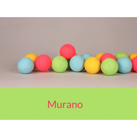LUCI HAPPY LIGHTS MURANO fila 35 palline colorate in corda con lampadine LED e spina Happy Lights - 1