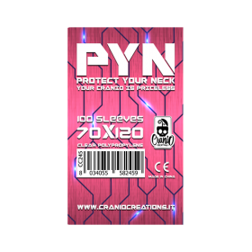 100 BUSTINE PROTETTIVE cranio creations CARD SLEEVES clear polypropylene PYN per carte di 70 x 120 mm ROSA