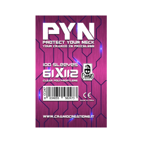 100 BUSTINE PROTETTIVE cranio creations CARD SLEEVES clear polypropylene PYN per carte di 61 x 112 mm VIOLA