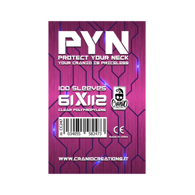 100 BUSTINE PROTETTIVE cranio creations CARD SLEEVES clear polypropylene PYN per carte di 61 x 112 mm VIOLA Cranio Creations - 1