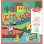 SCENARIO CON ADESIVI RIMOVIBILI stickers GLI ANIMALI kit artistico DJECO set creativo DJ09071 età 18 mesi + Djeco - 1