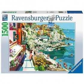 PUZZLE ravensburger ROMANTICHE CINQUE TERRE originale 1500 PEZZI softclick 80 X 60 CM