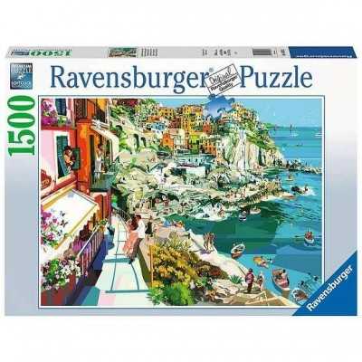 PUZZLE ravensburger ROMANTICHE CINQUE TERRE originale 1500 PEZZI softclick 80 X 60 CM Ravensburger - 1
