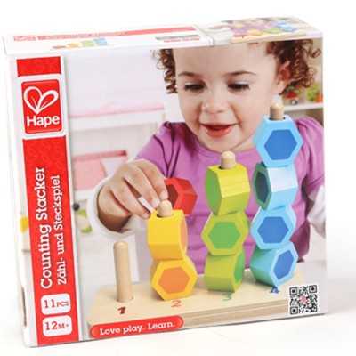 PALLOTTOLIERE in legno HAPE incastri E0504 età 12 mesi + Hape - 1