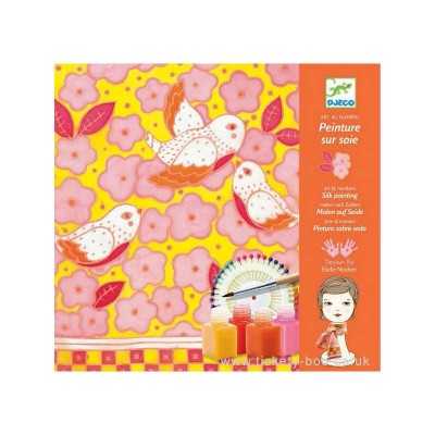 PITTURA SU SETA kit artistico I PASSERI foulard DJECO set creativo DJ09853 età 8+ Djeco - 1