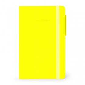 TACCUINO a righe GIALLO NEON medio LEGAMI con elastico 13X21 CM notebook Legami - 2