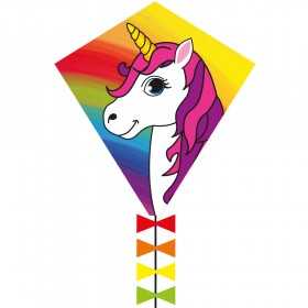 AQUILONE kite MONOFILO single line ECOLINE kids EDDY UNICORN 50 CM diamond INVENTO HQ età 5+ Invento HQ - 1