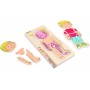 PUZZLE IN LEGNO 5 livelli CORPO UMANO età 4+ BAMBINA Beleduc Beleduc - 3