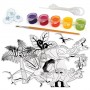 ADESIVI PER FINESTRE DA DECORARE acchiappasole DINOSAURI kit artistico DINOSART suncatchers CREATIVO età 7+ DINOSART - 2