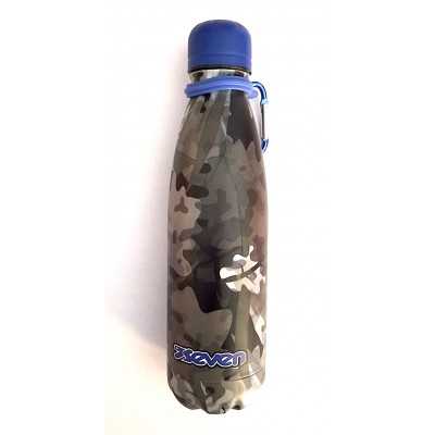 BORRACCIA in acciaio inox 304 SEVEN bottle TENUTA STAGNA 500 ml CAMO GRIGIO caldo e freddo SEVEN - 1