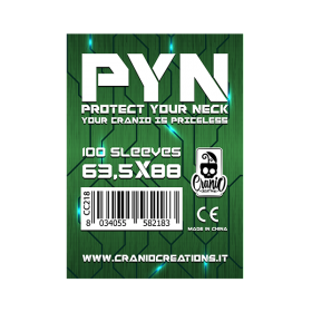 100 BUSTINE PROTETTIVE PYN cranio creations CARD SLEEVES per carte di 63,5 x 88 mm VERDE Cranio Creations - 1